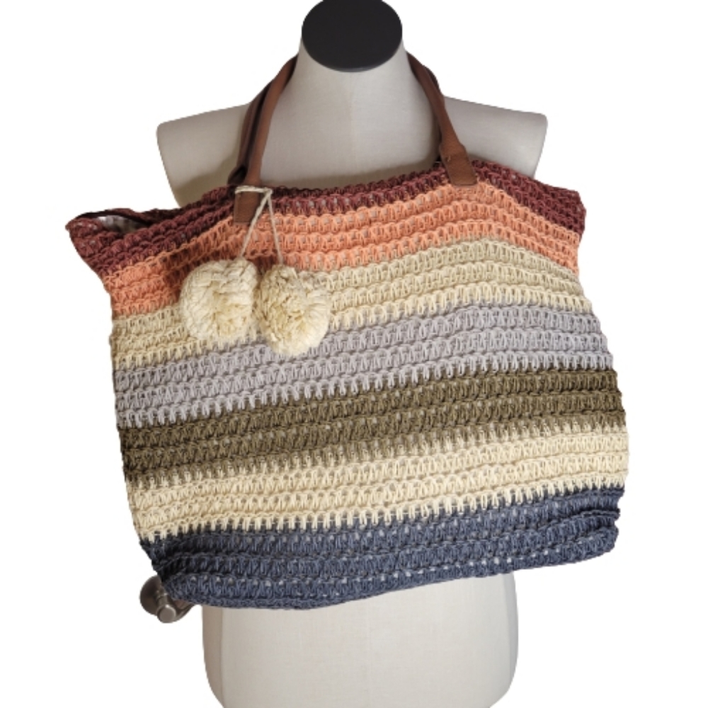 Merona Striped Woven Tote